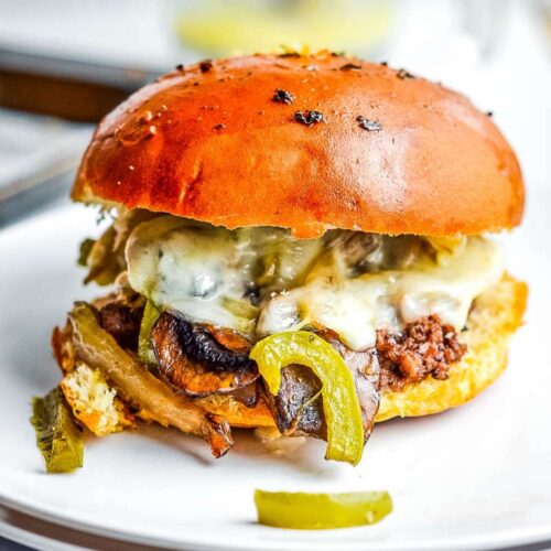 Philly Cheesesteak Burger